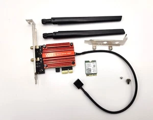 AX210 WiFi 6E PCIe Card with Intel AX210 6E Bluetooth 5.3 Tri-Band - Picture 1 of 2