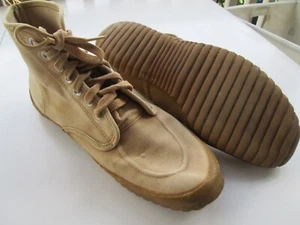 Zapatos altos de lona LL Bean de colección chukka Jungle botas raras con cordones 1960? - Imagen 1 de 13