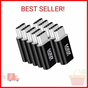 (Pack of 10) Type C Adapter, Micro USB to USB C Connector Convertor for Data Syn - Picture 1 of 2
