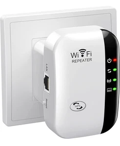 Mini WiFi Repeater Wireless Connection Range Extender 300Mbps Access  - Picture 1 of 9