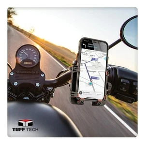Support téléphone pince barre moto vélos atv's utv's tout terrain tuff tech neuf - Photo 1 sur 12