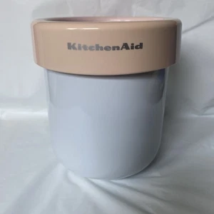 KitchenAid Crock for Utensils, Pink and White, Vintage - Picture 1 of 5