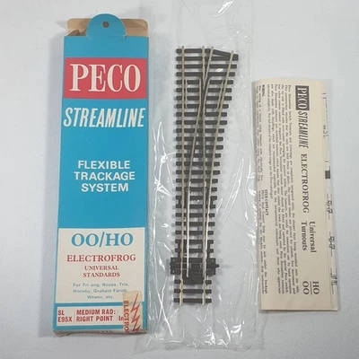 Vintage PECO SL-E95x Turnout Medium Radius Electrofrog Streamline OO/HO Track - Image 1 of 4