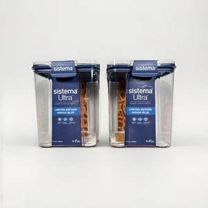 2 x Sistema Ultra Limited Edition Indigo Blue Food storage containers 920ML - Picture 1 of 5