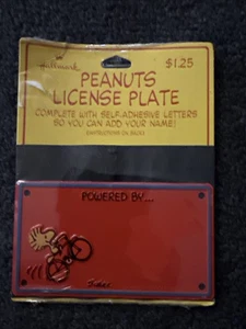 Ungeöffnetes 60er/70er Jahre Peanuts Cartoon Figur Fahrrad Nummernschild - Bild 1 von 5