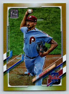 2021 Topps Gold Foil #460 Zach Eflin (ref 185016) - Image 1 of 2