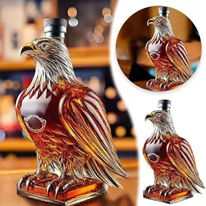 Unique Eagle Whiskey Glass Decanter Bottle Exquisite Decor Gifts for Men, Dad - Picture 1 of 18