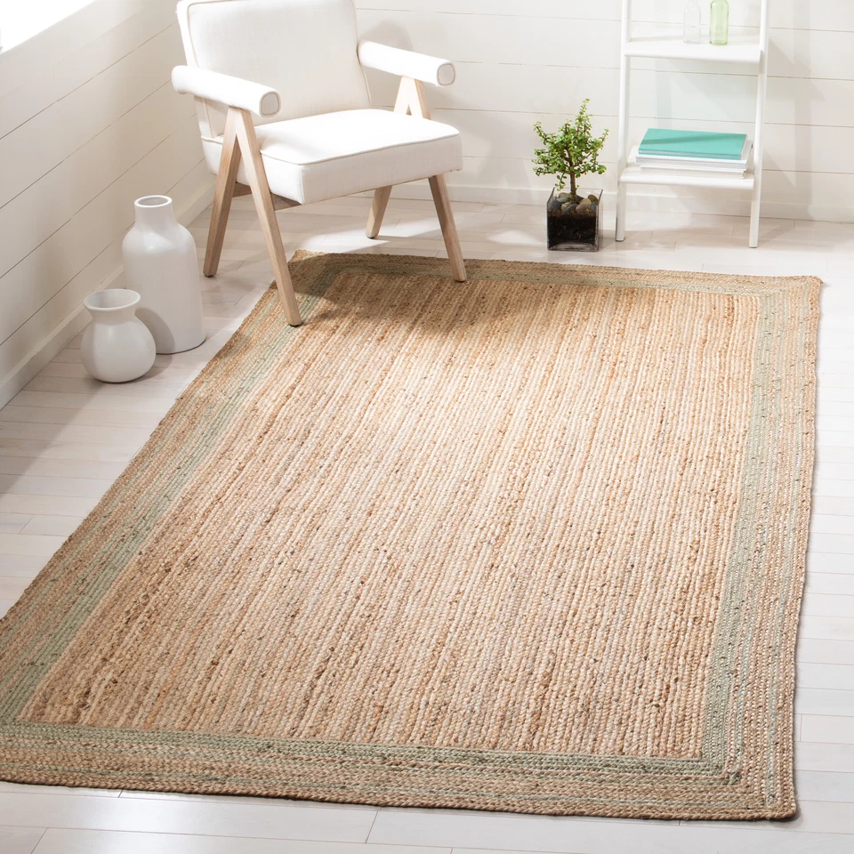 Safavieh Hand Woven Natural Fiber Collection Green/Natural Area Rugs - NF109Y - Image 1 of 1