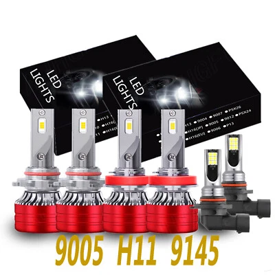 For Dodge RAM 1500 2500 3500 2009 2010 2011 2012 LED Headlights + Fog Bulbs Kit - Image 1 of 4