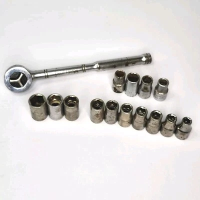 Craftsman Ratcheting 10" Socket Wrench 943797 & Various Sockets Mostly G Series - Image 1 of 4