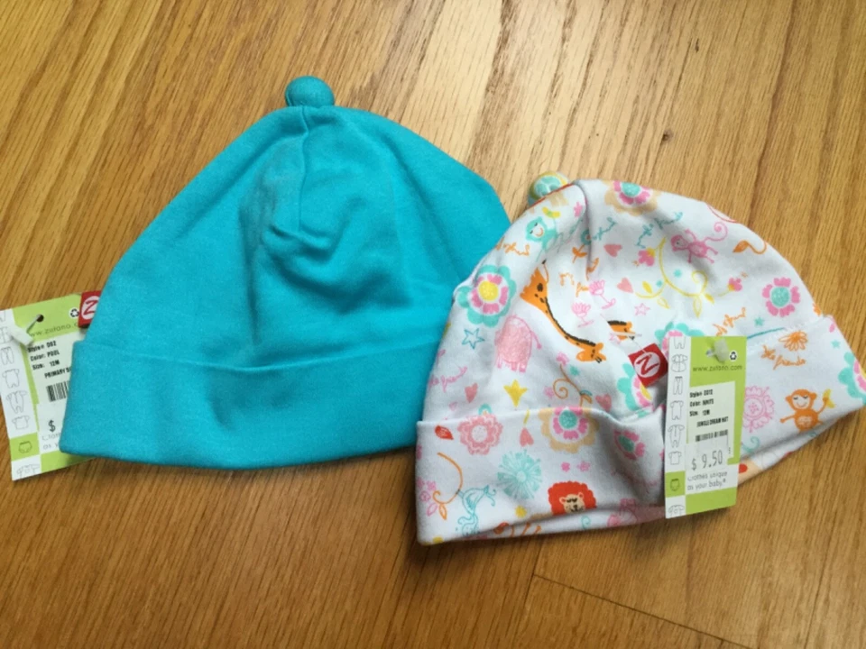 2 Новый Zutano младенца девочки шляпы размер 12 месяцев - Изображение 1 из 1