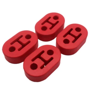 4pcs Universal 12mm Polyurethane Silicone Muffler Exhaust Hanger Hangers Kit Red - Bild 1 von 6