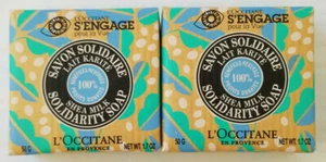 2 L'Occitane Shea Milk Solidarity Soap with Shea Butter (50g 1.7 oz each) NEW - Picture 1 of 1