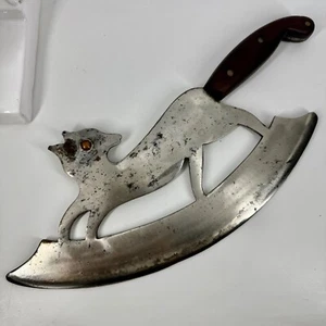 FOX Shaped MEAT CLEAVER 1890-10s CZECH Butchers CHOPPING KNIFE Blacksmith ART - Picture 1 of 16