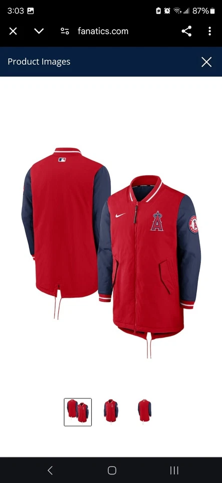 Los Angeles Angels Nike 22 Authentic Collection Mens Dugout Jacket 🔥  - Image 1 of 4