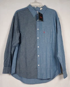Camisa para hombre Levi's pequeña holgada manga larga azul gran tamaño precio de venta sugerido por el fabricante 89,50 USD - Imagen 1 de 10
