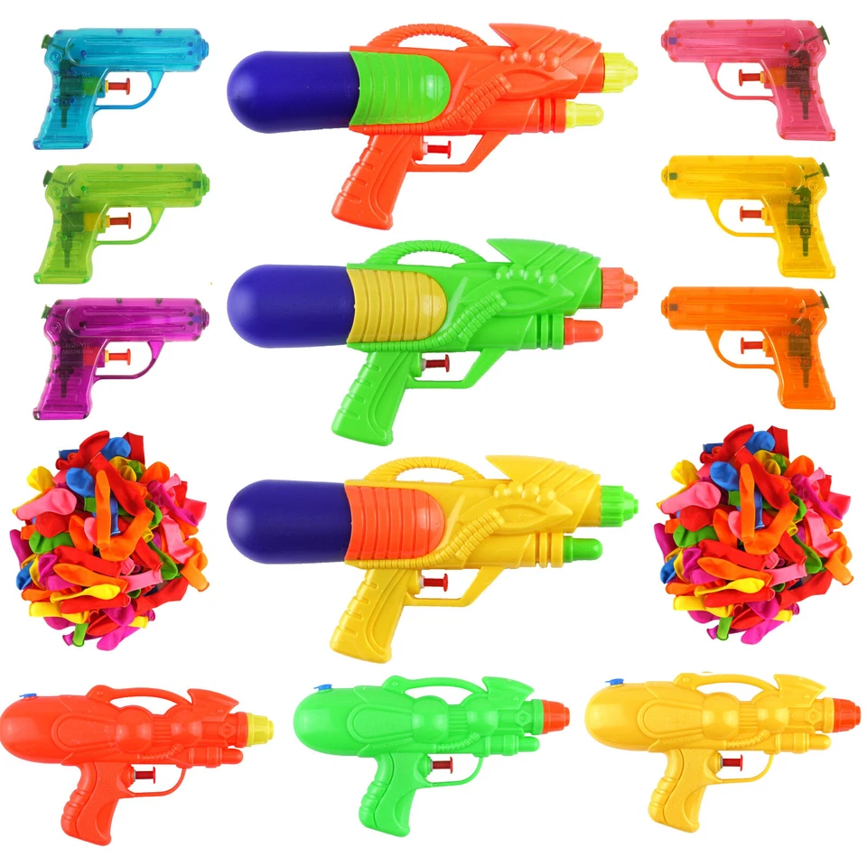 Kids Water Pistol Gun For Summer Water Fight Garden Game Fun Party Gift Set Idea - Image 1 of 1