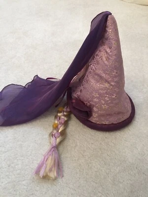 BN OFFICIAL DISNEY PARKS DISNEYLAND RAPUNZEL BRAID VEIL SOFT HAT - Image 1 of 3