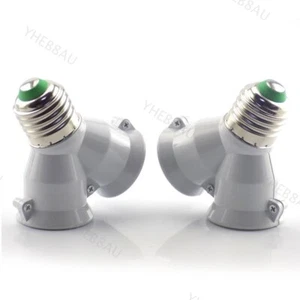 E27 1 to 2 E27 LED Light Bulb Lamp Adapter Converter Split Splitter Socket 15H - Picture 1 of 5