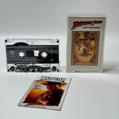 Indiana Jones and the Last Crusade Soundtrack Cassette complete w/Inserts Mint Foto 1 de 4