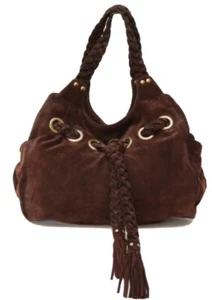 KOOBA Genuine Suede Hobo Shoulder Bag - Picture 1 of 7