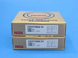 NSK 7207CTYNSULP4  Abec-7 Super Precision Spindle Bearings. Matched Set of Two - Picture 1 of 4