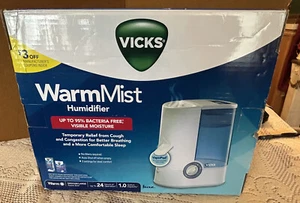 Vicks Warm Mist Humidifier 1 Gal Tank for Medium/LARGE Rooms Open Box - Picture 1 of 24