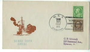 1937 USS Cushing Honolulu Hawaii, with Shakedown Cruise Cachet - Picture 1 of 1