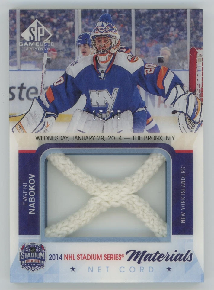 2015-16 UD SP Game Used Evgeni Nabokov 2014 Stadium Series Net Cord /35 #SSNC-EN - Image 1 of 1