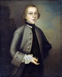 Oil painting young man portrait Isaac-Foster-Jr.-Joseph-Badger handmade in oil - Picture 1 of 1