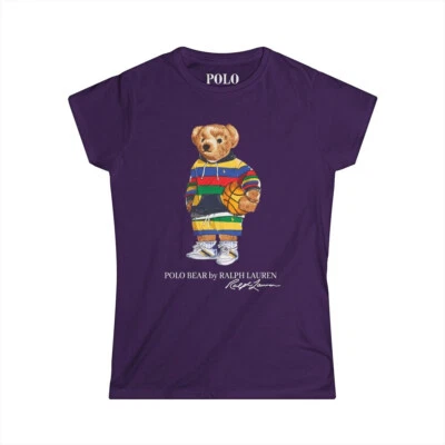 Camisa divertida de baloncesto Polo Bear para mujer hecha en Estados Unidos talla S a 5XL Foto 1 de 4