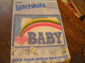 1981 Latchkits by Betty Wilkinson #2703 BABY 20x27" w/ Rainbow~Heart~BABY~~NIOB! - Picture 1 of 5