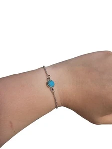 Danty Silver And Turquoise Bracelet - Picture 1 of 5