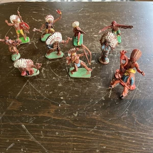 Vintage 1960’s Toy Soldiers / Cowboys And Indians With Horses - Hong Kong - (11) - Bild 1 von 15