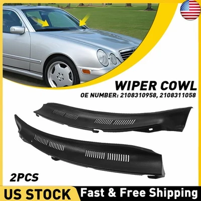 Cubierta de pantalla panel limpiaparabrisas capó para Mercedes Benz W210 Clase E 95-03 Foto 1 de 4