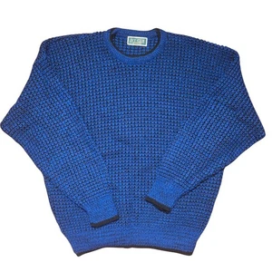 90s Vintage Ivy Club Classics Sweater Size M/L Blue Black Crewneck Pullover  - Bild 1 von 6