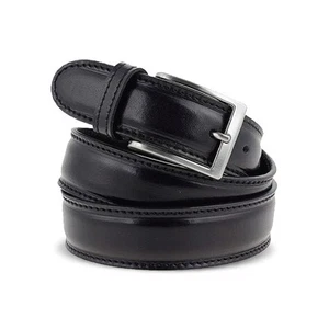 Classic leather belt for men with handmade stitching Made in Italy - Picture 1 of 8