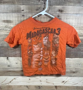 Dreamworks Madagascar 3 Orange Boys (5/6) Tee Shirt Zoo Animals Short Sleeve Top - Picture 1 of 3