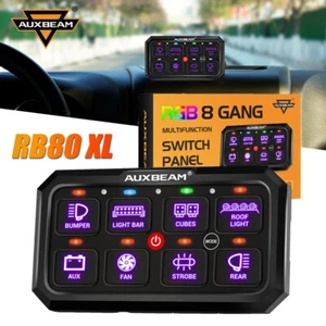 AUXBEAM RB80 XL RGB Light 8 Gang Switch Panel Multifunction Relay System Control - Picture 1 of 12