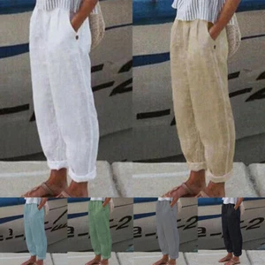Bottoms Harem Pants Long Pants Straight Pants Trousers Retro Beach Loose Flor ` - Picture 1 of 20