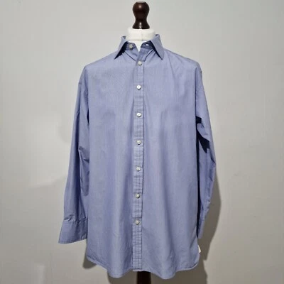 THOMAS PINK Shirt Mens 17 Slim Fit Blue White Stripe Cotton Formal Designer £125 - Image 1 of 4