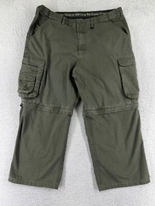 Boy Scouts Pants Adult 38 Green Classic Cargo Convertible Uniform Pant 35x24 - Picture 1 of 15