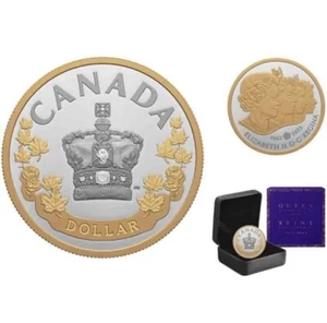 2022 'The Imperial State Crown' Proof $1 Fine 99% Silver Coin gold plating TU Ro - Picture 1 of 3