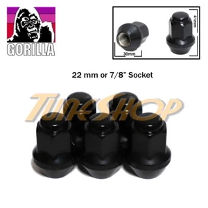 5 GORILLA EX LARGE SEAT FACTORY STOCK WHEELS LUG NUTS 9/16" ACORN RIMS BLACK - Picture 1 of 2