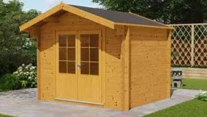 Gartenhjaus Gerätehaus Roger-34 Imprägniert aus Holz Blockhaus Holzhaus 34 mm - Bild 1 von 19