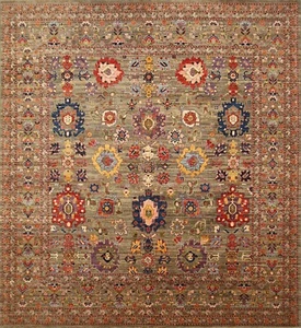 9x9 Gray Bidjar Afghan Hand Knotted Traditional Oriental Square Rug - Picture 1 of 17