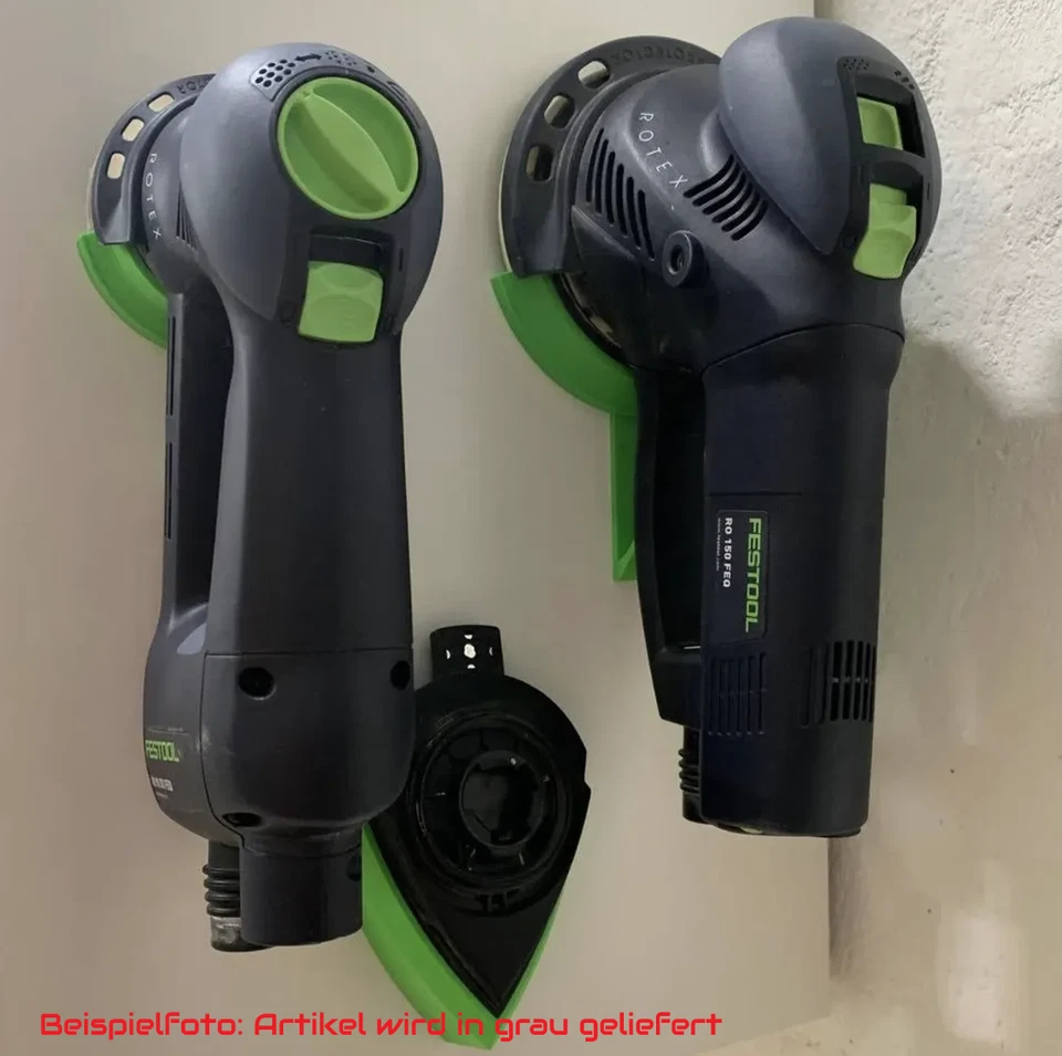 Festool Rotex RO 150 90 Mirka Deros Halter Wandhalterung mit Kabelhaken - !Grau! - Bild 1 von 1