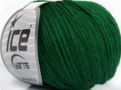 6-Skein Lot Baby Merino DK Yarn Wool Light 6x50g/100m Dark Green - Image 1 of 4