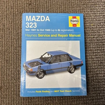HAYNES  OWNERS   WORKSHOP Manual  MAZDA 323     1981-1989    (1608) up to g reg - Image 1 of 3
