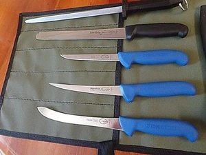 F DICK 6 PC SUPER FISHING KNIFE PACKAGE GERMANY AUSSIE CANVAS ROLL - Picture 1 of 7